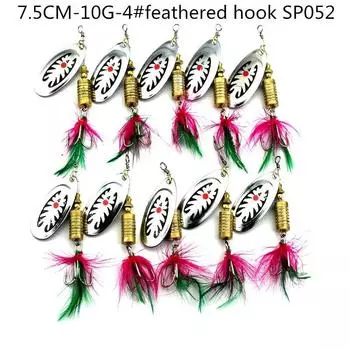 10 шт., рыболовная блесна, приманка, форель, щука, окунь, металлические приманки, рыболовные снасти