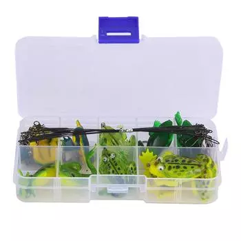 10 шт. рыболовные крючки приманки-лягушки антиклещевые проволочные соединители рыболовные снасти аксессуары комплект