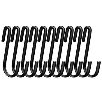 10 шт. S-образных крючков для кухни, ванной, нержавеющей стали, многофункциональная вешалка для одежды, сумок, полотенец, растений, вешалка для хранения