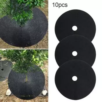 10 шт садовая биоразлагаемая нетканая ткань для прополки тканевый блок барьерная мульча 15cm