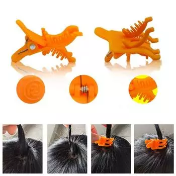 10 шт. салонные зажимы для укладки локонов парикмахерские короткие инструменты для завивки волос парикмахерские зажимы для завивки волос 10Pcs Orange S