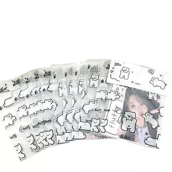 10 шт. самоклеящаяся сумка с квадратной картой, материал для ручного счета, бумажная упаковочная сумка, подарочная сумка для упаковки конфет