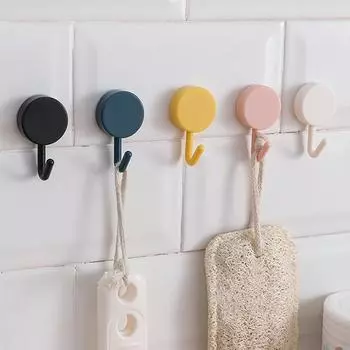 10 шт. самоклеящиеся настенные крючки прочные без сверления для сумок, ванной комнаты, дверей, кухонных полотенец, крючки для домашнего хранения, аксессуары