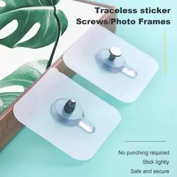 10 шт., самоклеящиеся настенные крючки с винтовыми накладками, прочные несущие крючки для фоторамок, наклейки для домашней комнаты B