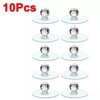 10 шт. самоклеящиеся ручки для ящиков без пробивания отверстий, ручки для кухонных шкафов, мебельные ручки для шкафов, комодов, окон и дверей, нажимно-вытяжные ручки 10 PCS