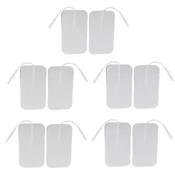 10 шт., самоклеящиеся сменные электродные подушечки для массажера Tens, терапевтическая машина 9*5cm