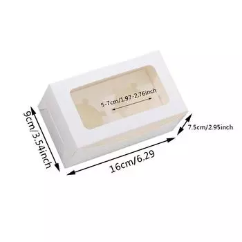 10 шт., сборная коробка для кексов, небольшой подарочный контейнер для торта, портативный чехол для десерта A