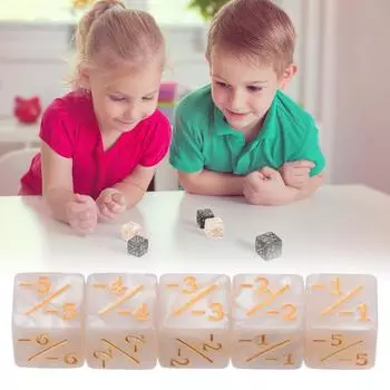 10 шт. счетчик кубиков 5 положительных + 1-1 5 отрицательных сбор настольная игра (белый) ?