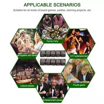 10 шт. счетчик кубиков 5 положительных + 1-1 5 отрицательных сбор настольная игра (черный) ?