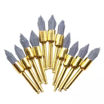 10 шт., щетка для полировки зубов с острой головкой, профилактические щетки для зубов, материал из карбида кремния