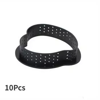 10 шт. Сделай сам Кольцо для тарта Перфорированная форма для торта Круглое кольцо для мусса Французский десерт Кондитерский резак Инструменты для украшения выпечки 10Pcs Heart