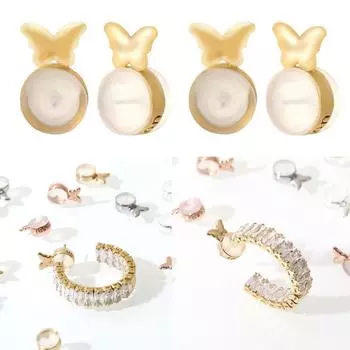 10 шт. серьги-бабочки, подкладки, замена, гипоаллергенные серьги, аксессуары для изготовления ювелирных изделий золотой