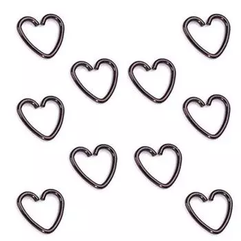 10 шт. серьги-гвоздики для пирсинга носа в стиле панк-сердце, звезда, спираль, хрящ, козелок Daith 2 серебряный