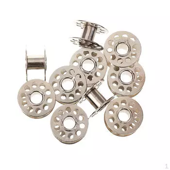 10 шт. серебряная металлическая шпулька для домашней швейной машины диаметром 20 мм и толщиной 10 мм
