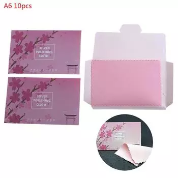 10 шт. серебряная ткань для полировки подвесок, браслетов, ожерелий, подходящих серебряных ювелирных изделий