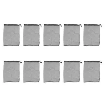 10 шт. сетчатые сумки со шнурком для бейсбольных мячей, софтболов, тенниса, скользящие, с застежкой-замком на шнурке