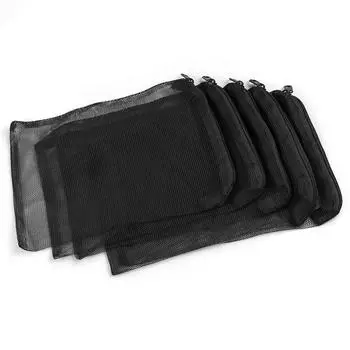 10 шт. сетчатый мешок для фильтра, сетчатый мешок для аквариума, пруда, биохимического шарика, углеродного аквариума, керамического кольца, изоляционного мешка белого и черного цвета 10pcs-15*20cm чёрный