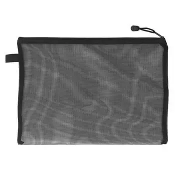 10 шт. сетчатый мешок на молнии прозрачный нейлоновый мешок для бумаги формата А4 для офисных файлов документов школы чёрный