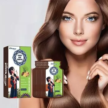 10 шт. шампуня Ginger Care, глубоко очищает волосы и кожу головы, удаляет отмершие чешуйки перхоти, портативный дорожный размер, необходимые в путешествиях 10PCS