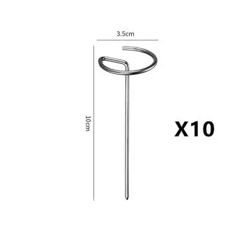 10 шт. Шампуры для барбекю из нержавеющей стали Портативные палочки для запекания Универсальная аэрофритюрница Circle