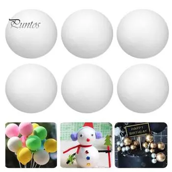 10 шт. шарики из пенопласта рождественские украшения для дошкольного детского сада шарики из пенопласта ручной работы для проектов DIY 6 cm 10 pcs
