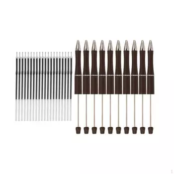 10 шт. шариковая ручка-бусина для письма и заметок в классе коричневый