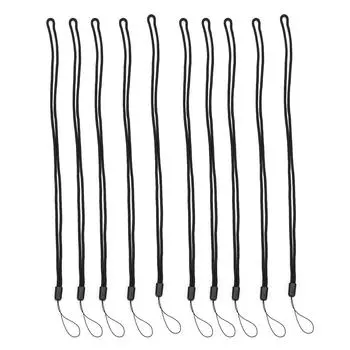 10 шт. шейный шнурок черный полиэстер держатель для бейджа для студентов сотрудников удостоверение личности телефон ключи камера