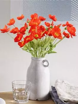 10 шт. шелковых цветов мака, искусственные цветы, искусственный цветок мака для домашнего декора, для свадебного стола, центральная композиция зелёный