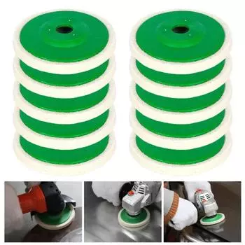 10 шт., шерстяной войлок, полировальные колесные диски, износостойкие, широко используемые полировальные полирующие колесные диски, запасные части