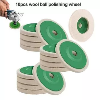 10 шт., шерстяной войлок, полировальные колесные диски, износостойкие, широко используемые полировальные полирующие колесные диски, запасные части 10 pcs