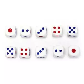 10 шт. шестигранные квадратные непрозрачные кости 10 мм D6 портативный инструмент для настольных игр