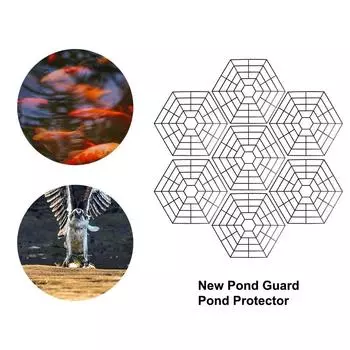10 шт. шестиугольная плавающая сетка для защиты пруда от рыбы, устойчивая к ультрафиолетовому излучению, защитная крышка для сада 10pcs