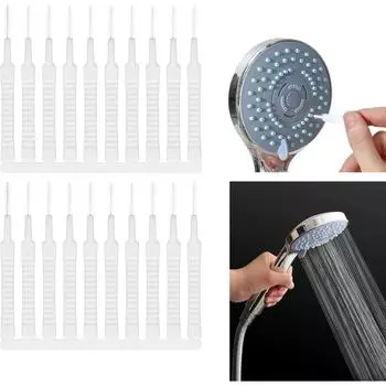 10 шт. Щетка для чистки душевой головки для маленьких отверстий, многофункциональная щетка для чистки отверстий для клавиатуры с маленькими насадками белый