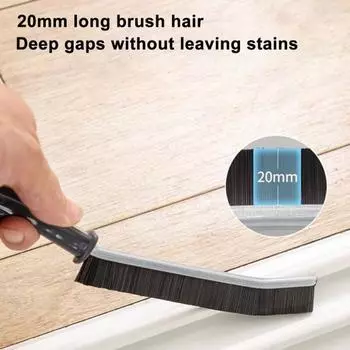 10 шт. Щетка для чистки щелей с жесткой щетиной Щетка для чистки швов Щетка-скраб с жесткой угловой щетиной Глубокие плиточные швы Щелевая щель 10 pcs чёрный