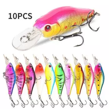 10 шт. шумовые бусины для дайвинга на большие расстояния, качающаяся наживка для маленькой толстой рыбы 7,1 см 7 г 10PCS