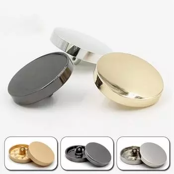 10 шт., швейные пуговицы с хвостовиком, круглые, плоские металлические пуговицы, ветровка, пальто, рубашка, пуговицы K