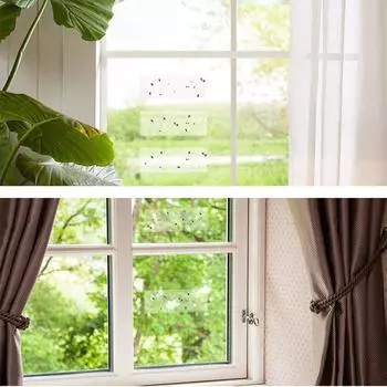 10 шт., сильный клей для мух, ловушка для насекомых, наклейка на окно, ловушка для насекомых и мух (чистый)