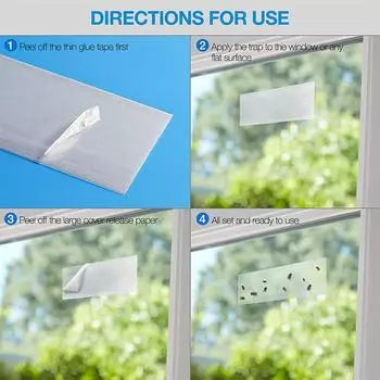 10 шт., сильный клей для мух, ловушка для насекомых, наклейка на окно, ловушка для насекомых и мух (чистый)