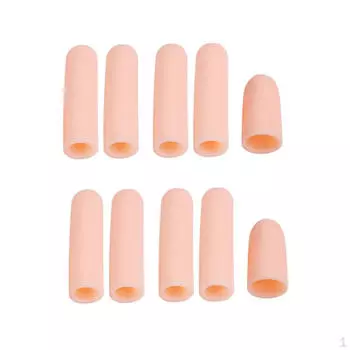 10 шт. силиконовые гелевые защиты для пальцев, накладки на кончики пальцев для защиты от трещин, кожи и ногтей