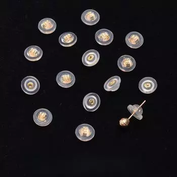 10 шт. силиконовых берушей Earth с покрытием из 18-каратного золота, серьги в виде летающей тарелки, круглые серьги Ear Force DIY, аксессуары, серьги-гвоздики, беруши.