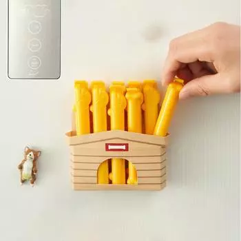 10 шт. симпатичные зажимы для пакетов в форме собаки, зажимы для закусок, влагостойкие зажимы для хранения продуктов на кухне, зажимы для пакетов жёлтый