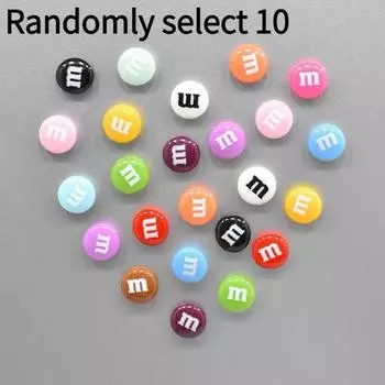 10 шт. симпатичных пластиковых круглых магнитов на холодильник с мини-бобами, набор магнитов на холодильник из смолы с мультяшным дизайном