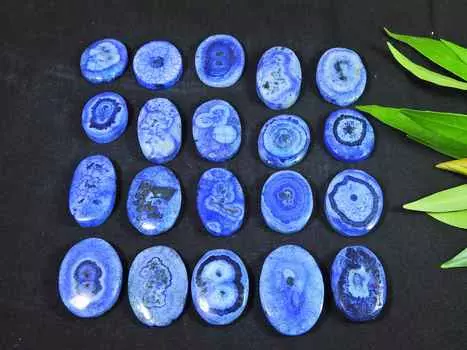 10 шт. синих солнечных друз овальной формы кабошон драгоценный камень россыпью 351 карат 20-27 мм RQ-2735