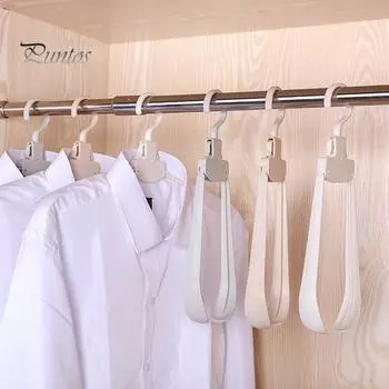 10 шт. складных пластиковых вешалок для одежды складная конструкция прочная несущая конструкция не деформируется сушилки для одежды 10 pcs белый