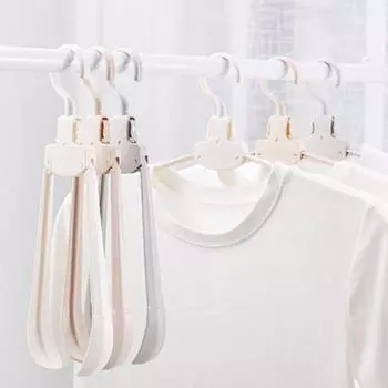 10 шт. складных пластиковых вешалок для одежды складная конструкция прочная несущая конструкция не деформируется сушилки для одежды 10 pcs белый