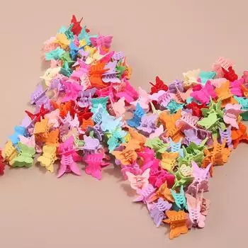 10 шт., скраб-бабочка, мини-когти для волос для женщин и девочек, маленькие когти для волос, детские милые заколки для волос, заколки для волос, матовые аксессуары для волос