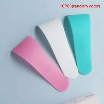 10 шт. скребок для депиляции, мини-косметический шпатель, скребок для удаления волос, ложка для макияжа, маски, крема, косметический инструмент, случайный цвет