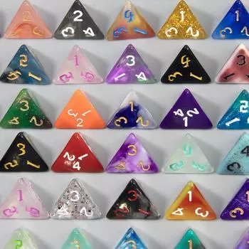 10 шт. случайных игральных костей D4/D6/D8/D%/D10/D12/D20, разноцветные многогранные игральные кости для ролевой игры DND 10pcs Random D4