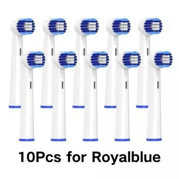 10 шт., сменная головка для электрической зубной щетки для чувствительных насадок Oral B, щетина, независимая вакуумная упаковка голубой люпин