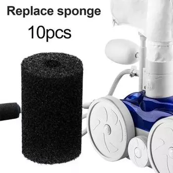 10 шт. сменная губка для чистки бассейна для Polaris 9-100-3105, износостойкая губка для хвоста шланга, эффективная чистящая губка для удаления пятен